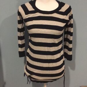 Pea in the Pod Black/Grey Matern. Striped Sweater